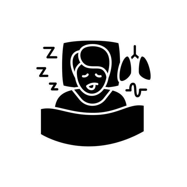 Icona del glifo dello studio del sonno - Vettoriali, immagini