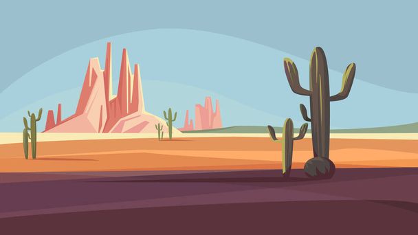 Arizona desert landscape. - Vector, Image