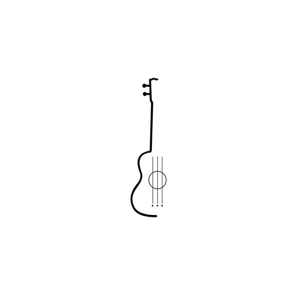 Logo Vektorové kytary. Návrh znaku na bílém pozadí. - Vektor, obrázek