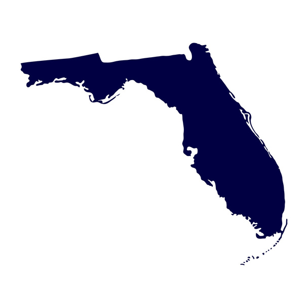 kaart van de Amerikaanse staat florida - Vector, afbeelding