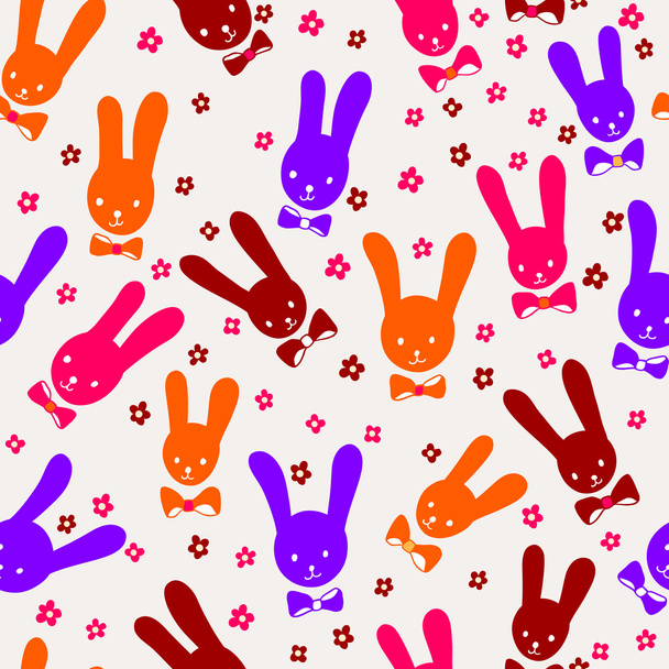 seamless rabbits - Vector, Imagen