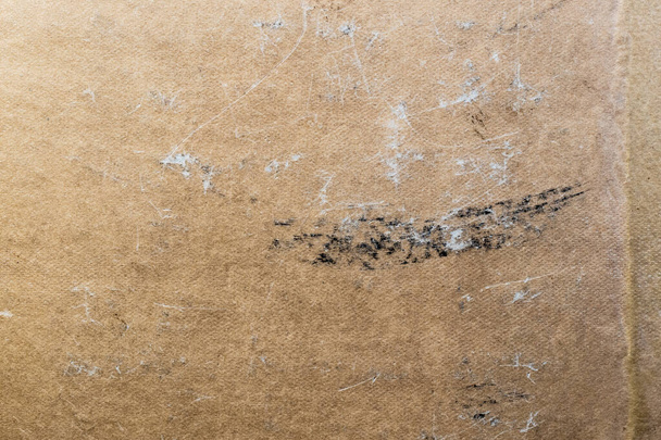 Vintage background textured shabby yellowed brown cardboard paper cover old stained book with copy space in retro style. - Фото, изображение