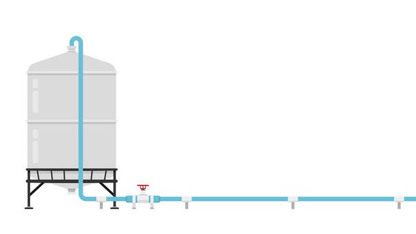 Watertank vector. watertank op witte achtergrond. - Vector, afbeelding