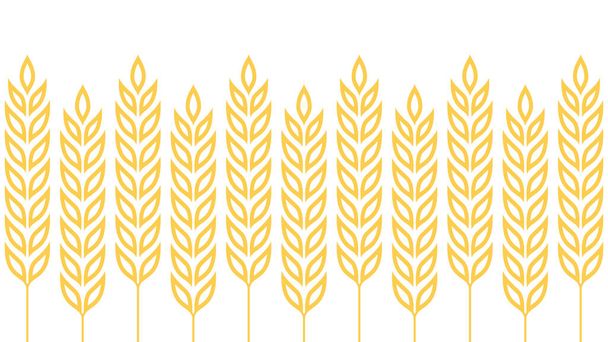 Візерунок пшениці шпалери. символ вівса. вільний простір для тексту. знак рису. Рисовий візерунок шпалери
. - Вектор, зображення