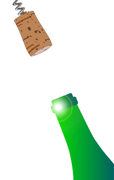 Pulling the Cork - Vector, Image