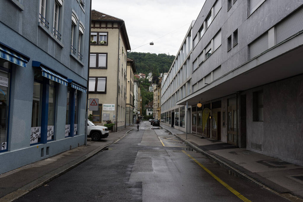Bienne, Switzerland - August 14, 2019 - City of Biel/bienne view of the side streets - Fotó, kép