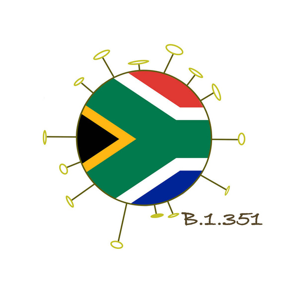 mutation du virus corona ou variante sud-africaine, concept - Photo, image