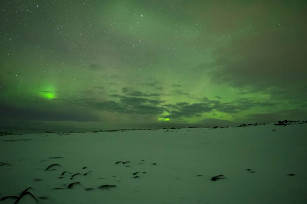 Aurora Borealis. Northern Lights. Teriberka. Murmansk region. Russia - Photo, Image