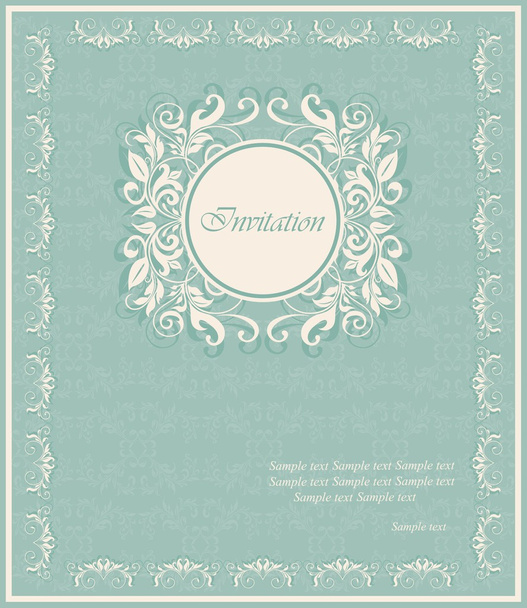 Invitation vintage card - Vetor, Imagem