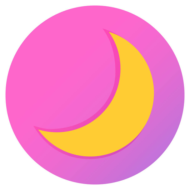 l'icône jaune du signe lunaire - Vecteur, image