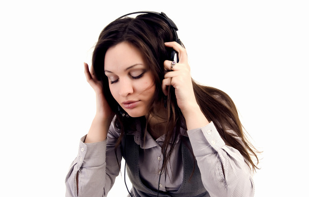 Young girl in headphones - Фото, зображення