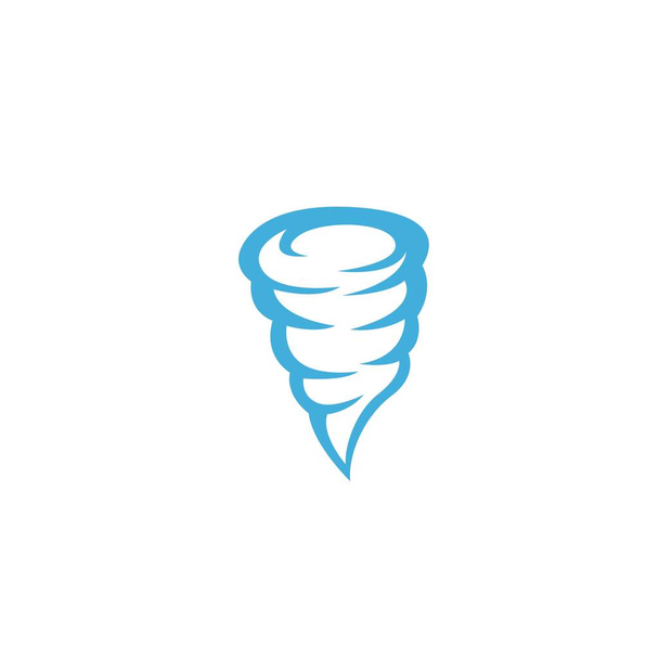 Tornado simgesi logo vektör çizimi. Rüzgar kasırgası, Hız kasırgası, Kasırga kasırgası çizgi film tasarım şablonu - Vektör, Görsel