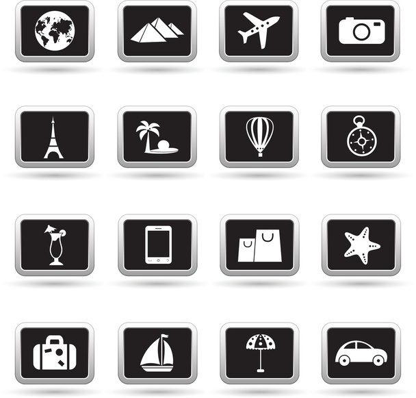 Travel icons set - Διάνυσμα, εικόνα
