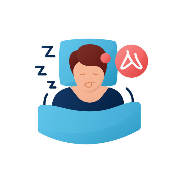 Restless legs syndrome flat icon - Vector, Image
