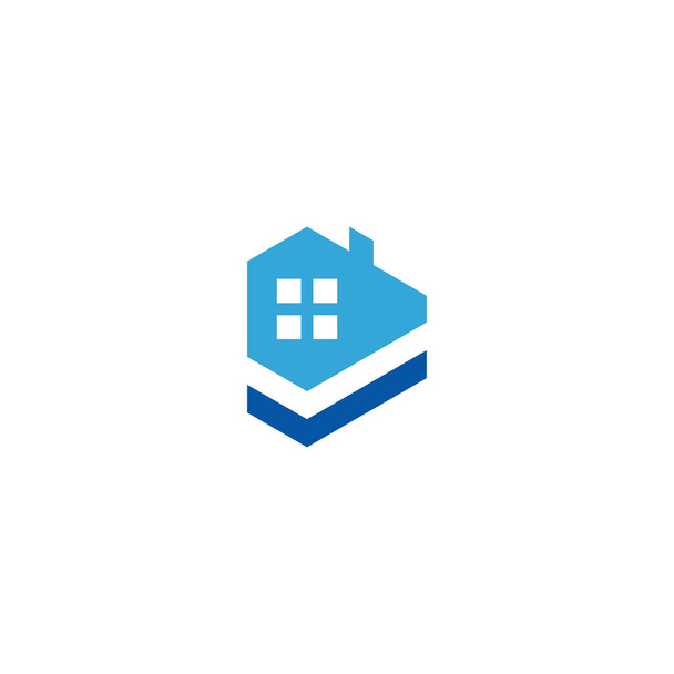 simple abstract chech house logo vector - Vector, Image