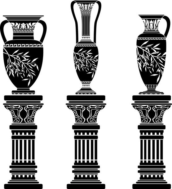 Amphoras and jug - Vektor, Bild