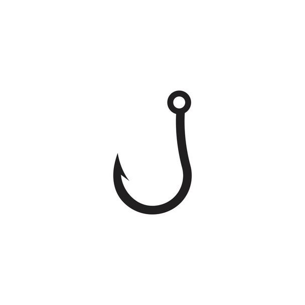  fishing hook logo icon vector template illustration - Vector, Image