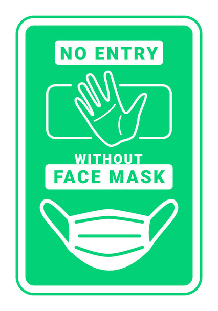 Gesichtsmaske und Gesichtsbedeckung erforderlicher Vektor - Vektor, Bild