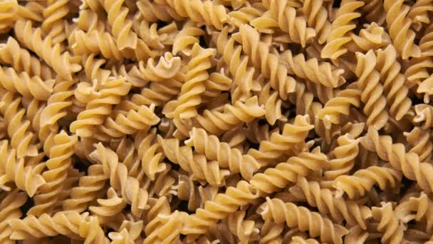 Rotating Wholewheat Fusilli Pasta. background video - Footage, Video