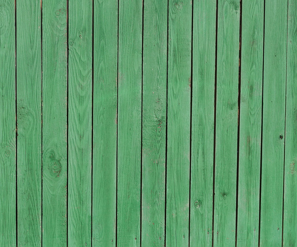 Texture of  fence of green planks - Foto, Imagen