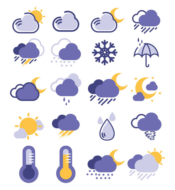 Climate change, illustration, vector on white background. - Vector, Image