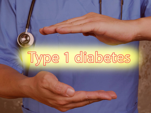 Photo conceptuelle sur le diabète de type 1 avec texte écrit - Photo, image