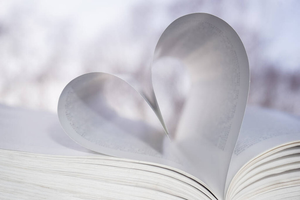 Heart from the pages of a book - Фото, изображение