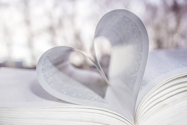 Heart from the pages of a book - Фото, изображение