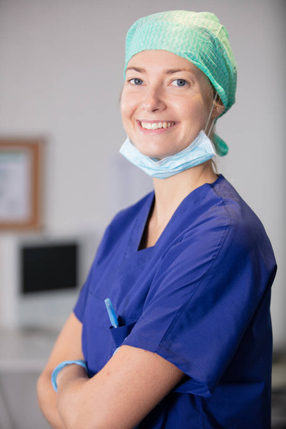 happy female doctor posing in hospital - Photo, image