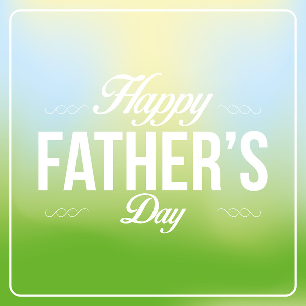 Vector Happy Father's Day Template Card Background  - Vektör, Görsel