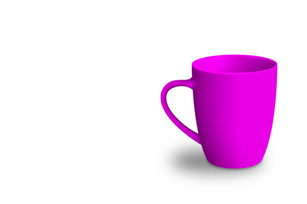 Blank mug mockup isolated on colored 3D rendering. added copy space for text. suitable for your design project. - Photo, image