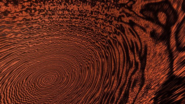 Sfondo astratto marrone ruvido che crea cerchi neri che si muovono verso l'esterno da un'area centrale di un emisfero - Foto, immagini