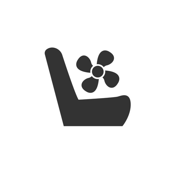 Ülés szellőzés ikon egyszerű design. Vektorillusztráció - Vektor, kép