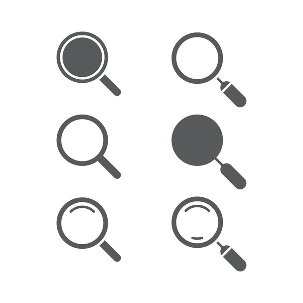 Magnifying glass loupe  icon, color, line, outline vector sign, linear style pictogram isolated on white. Symbol, logo illustration - Vetor, Imagem