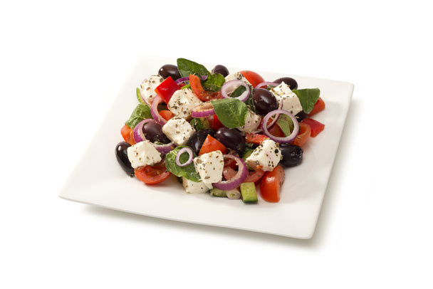Greek salad in a salad bowl - Photo, Image
