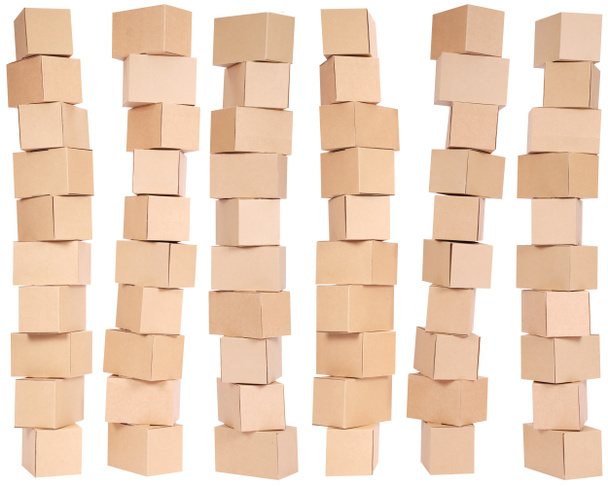 Seis cajas de cartón apiladas
 - Foto, Imagen