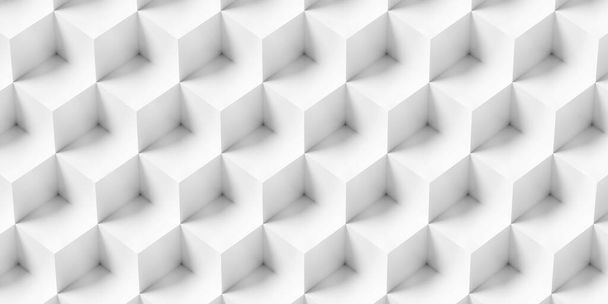 Stacked white cubes abstract background - Photo, Image