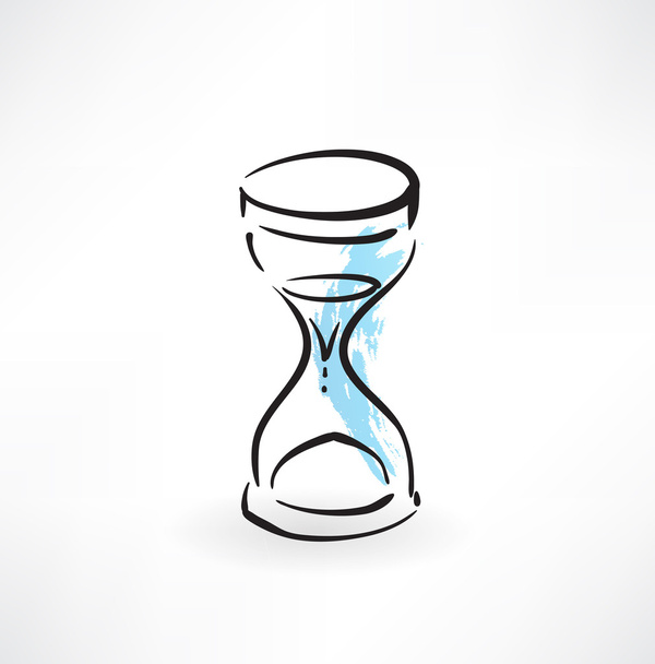 hourglass grunge icon - Διάνυσμα, εικόνα