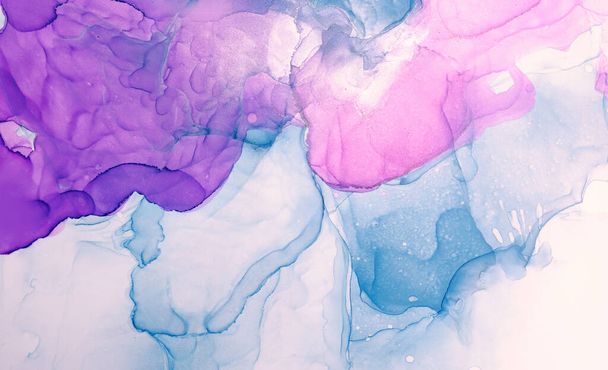 Abstract colorful background, wallpaper. Mixing acrylic paints. Modern art. Marble texture. Alcohol ink colors translucent - Fotoğraf, Görsel