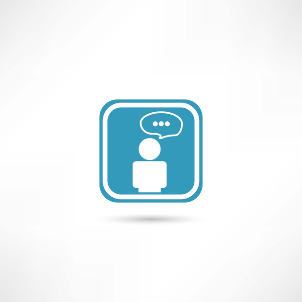 person speaking icon - Vector, Image