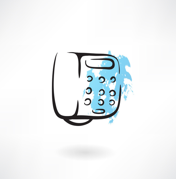 telephone grunge icon - Vector, Image
