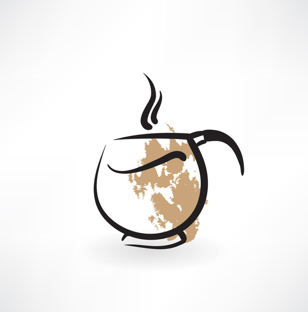 coffee grunge icon - Vektor, obrázek