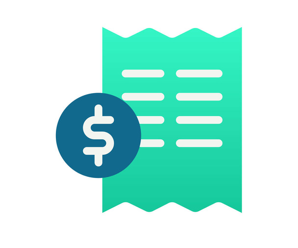 tax invoice bill single isolated icon with gradient style vector design illustration - Vector, Image