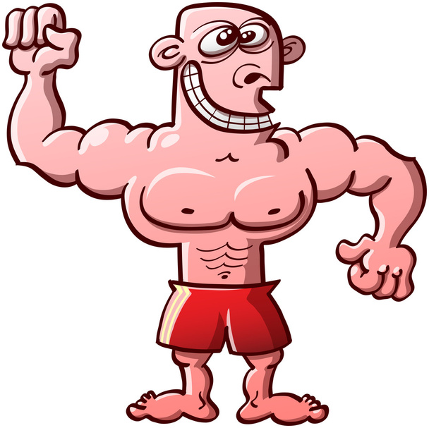 Funny and odd bodybuilder - Vector, Image