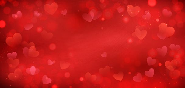 Illustration von Liebe und Romantik Herz Hintergrund für Happy Valentine 's Day - Vektor, Bild