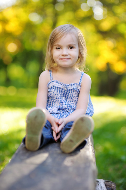 Adorable little girl outdoors - Фото, зображення
