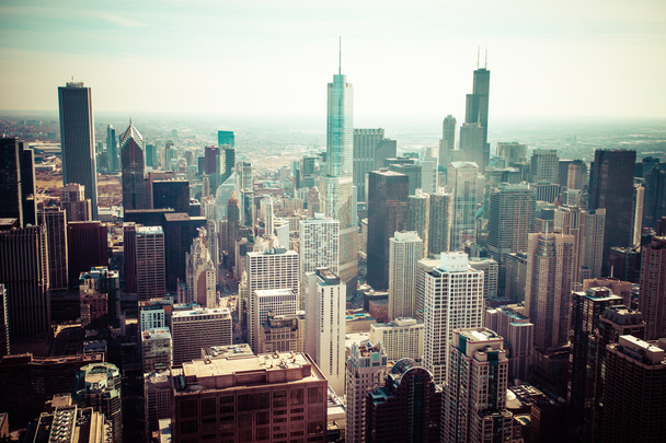 Chicago skyline vista aérea - Foto, Imagem