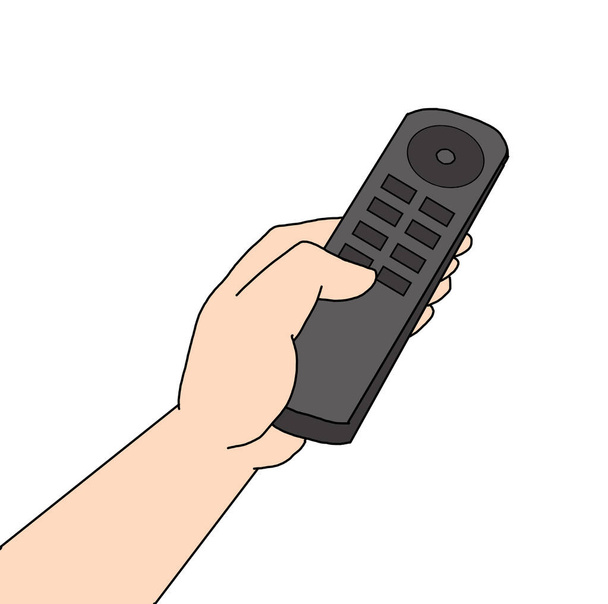 Ilustración de una mano con un mando a distancia - Foto, imagen