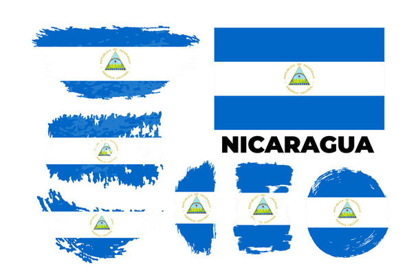 Flagge Nicaraguas, Republik Nicaragua. Vorlage für Preisgestaltung, - Vektor, Bild