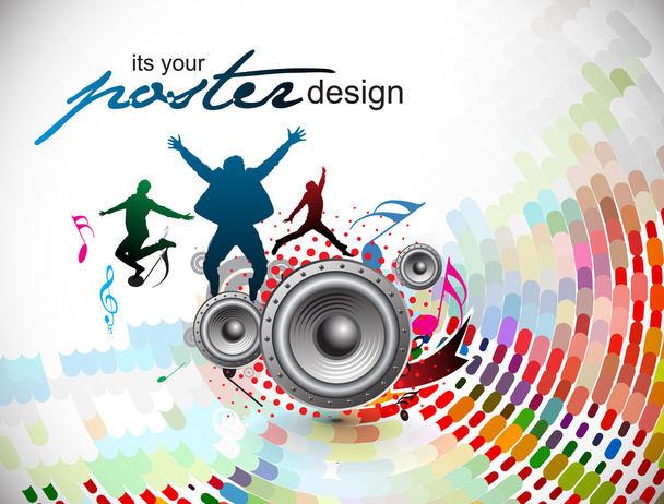 Abstract music background - Vector, Image